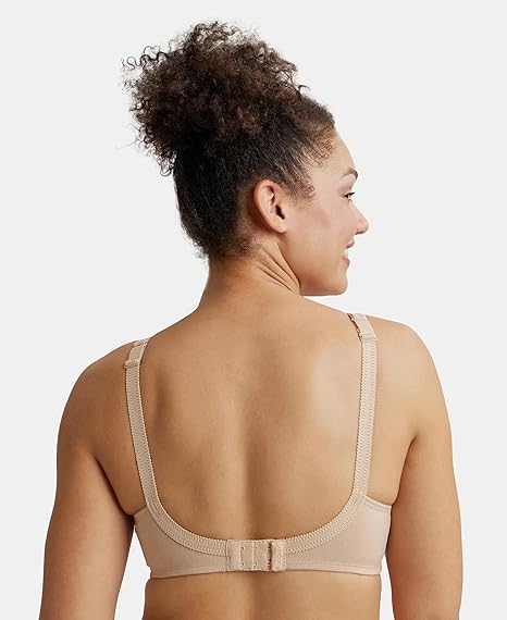 Jockey ES13 Women’s Wirefree Cotton Bra – Full Coverage with Side Panel Support